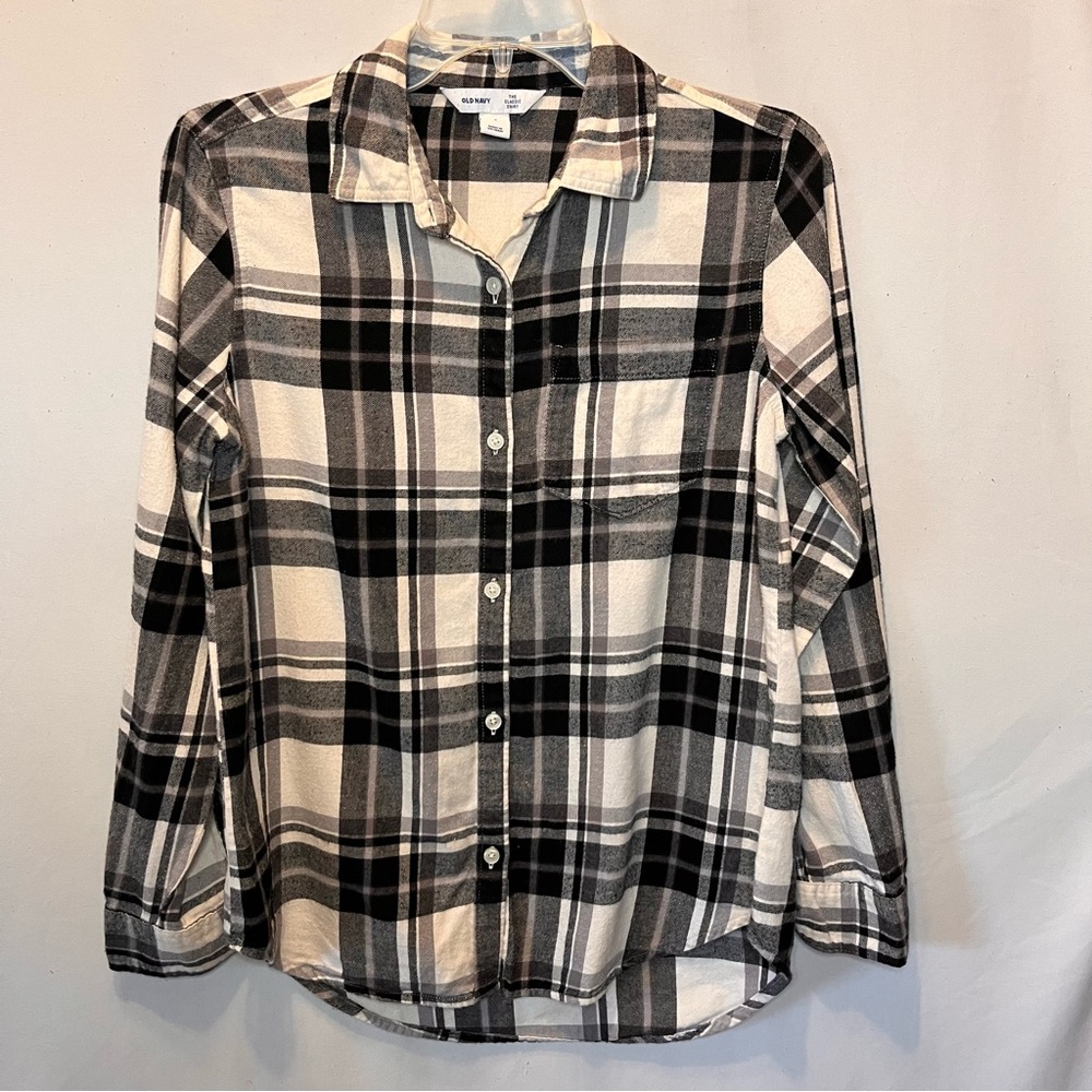 Old Navy The Classic Shirt Button Up Flannel Size Small